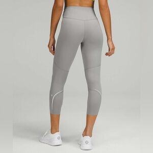 Lululemon Women’s Base Pace High-Rise Reflective Crop 23" Gull Grey 14